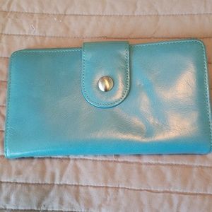 Turquoise/Teal blue HOBO wallet/wristlet, new with dust bag and partial tags